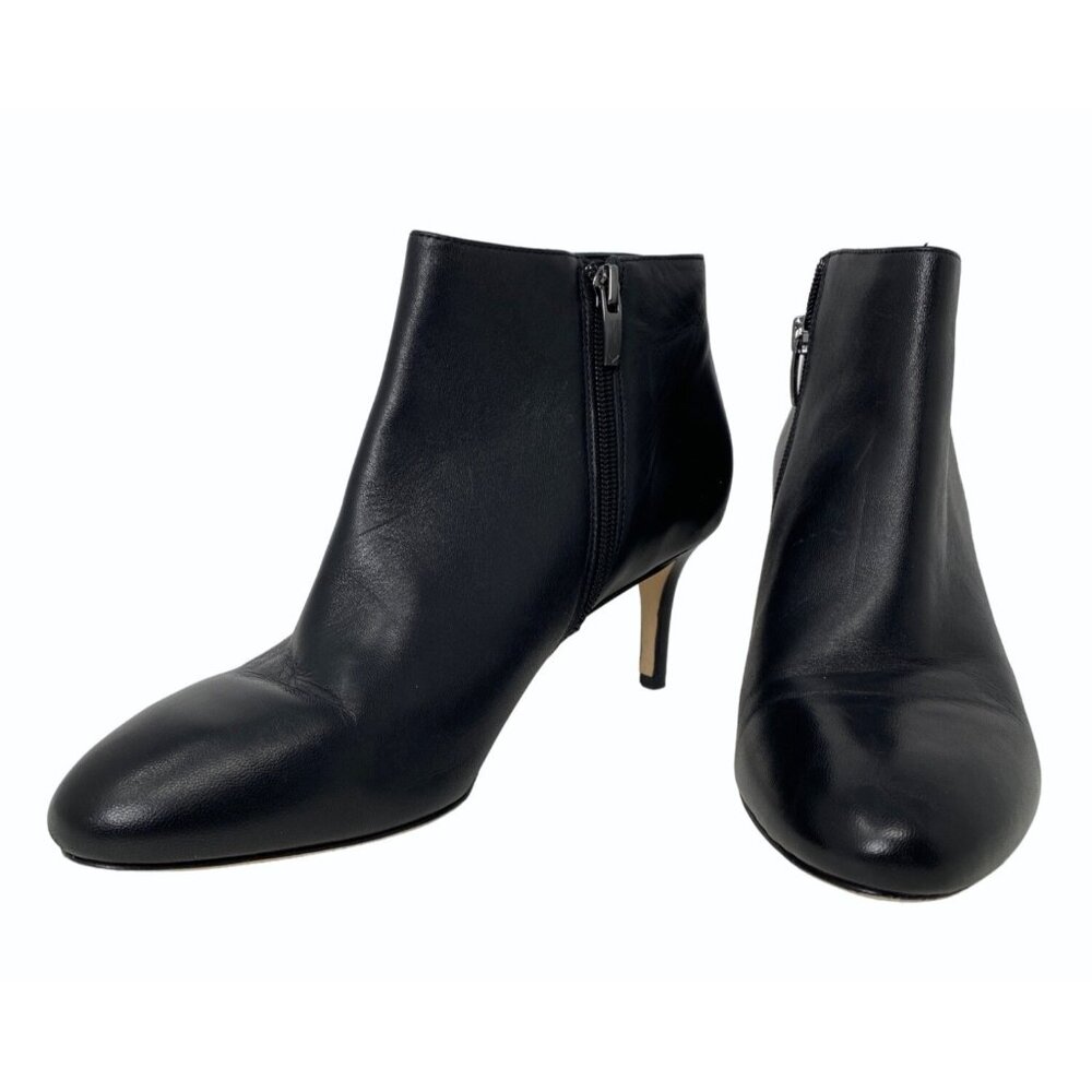 Via Spiga V-aurora Black Leather Women's Ankle Boots Size 8.5